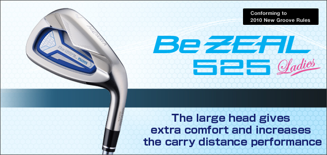 Be ZEAL525:HONMA's extensive accumulated data, has improved irons greatly. Now flying further than ever before.