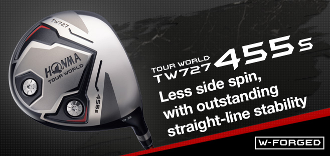TOUR WORLD TW727 455s:Less side spin, with outstanding straight-line stability.:W-FORGED