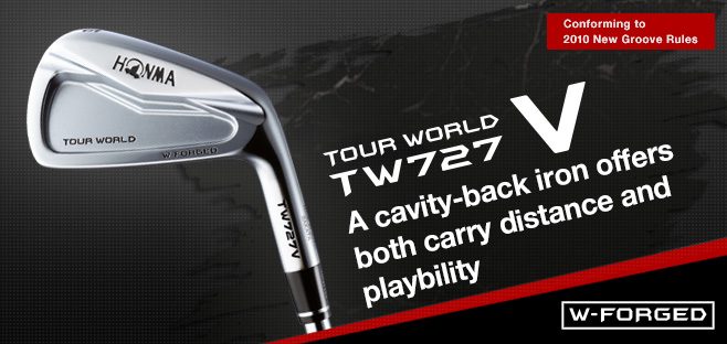TOUR WORLD TW727V:A cavity-back iron offers both carry distance and playbility.:W-FORGED