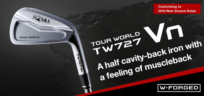 TOUR WORLD TW727Vn:A half cavity-back iron with a feeling of muscleback.:W-FORGED