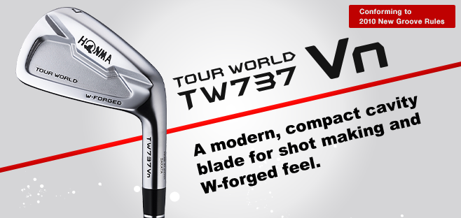 TOUR WORLD TW737Vn:A modern, compact cavity blade for shot making and W-forged feel.:W-FORGED